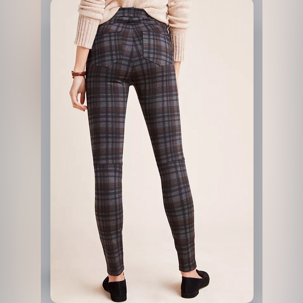 Anthro Stretchy Plaid Pants